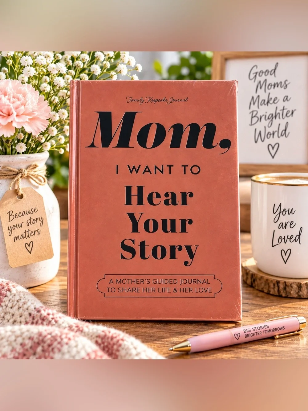 NEW Mom I Want to Hear Your Story Guided Keepsake Journal Hardcover